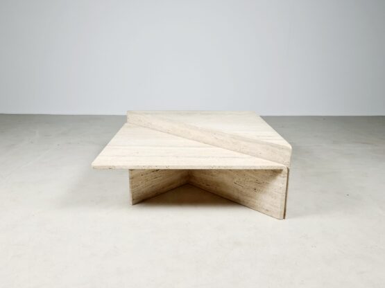 Travertine coffee table