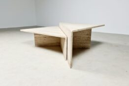 Travertine coffee table