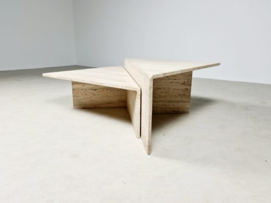 Travertine coffee table