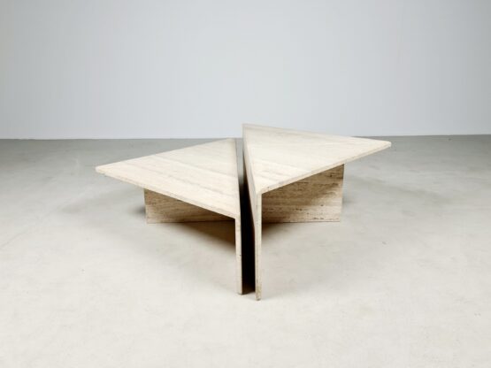 Travertine coffee table