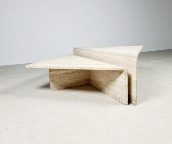 Travertine coffee table