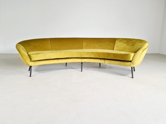 Vintage Italian curved sofa