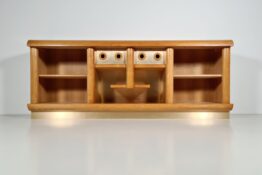 oak and brass sideboard/credenza