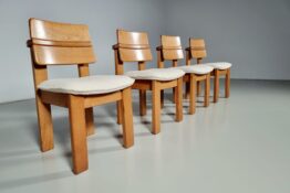 Solid oak dining chairs