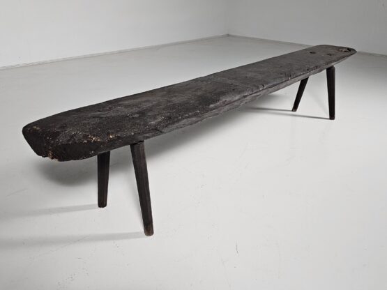 Early 1900 French wabi-sabi style wooden bench