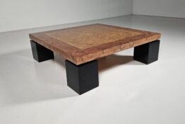 Burlwood coffee table